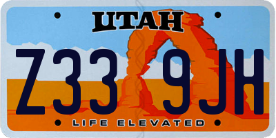 UT license plate Z339JH