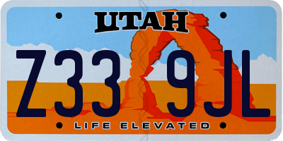 UT license plate Z339JL
