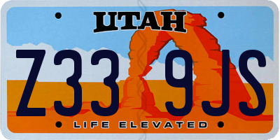 UT license plate Z339JS