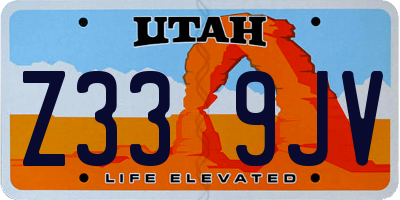 UT license plate Z339JV