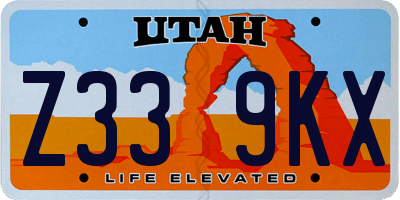 UT license plate Z339KX
