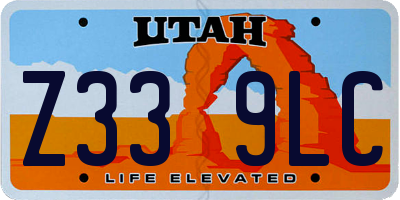 UT license plate Z339LC
