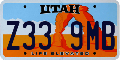 UT license plate Z339MB