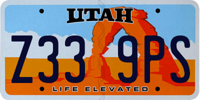 UT license plate Z339PS