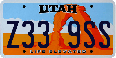 UT license plate Z339SS