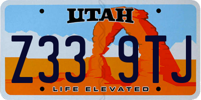 UT license plate Z339TJ