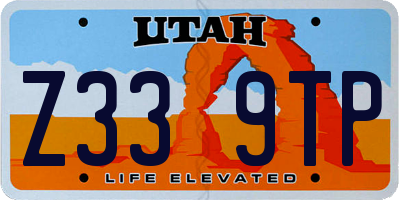 UT license plate Z339TP