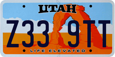 UT license plate Z339TT