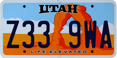 UT license plate Z339WA