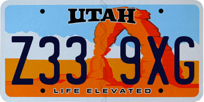 UT license plate Z339XG