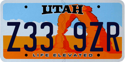 UT license plate Z339ZR