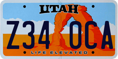 UT license plate Z340CA