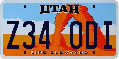 UT license plate Z340DI