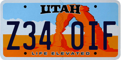 UT license plate Z340IF