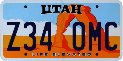 UT license plate Z340MC