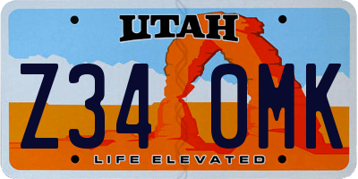 UT license plate Z340MK