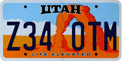 UT license plate Z340TM
