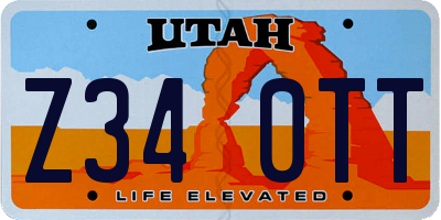 UT license plate Z340TT