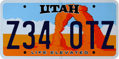 UT license plate Z340TZ