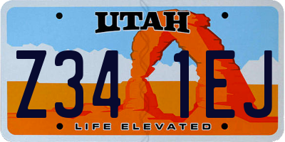 UT license plate Z341EJ