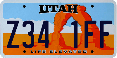 UT license plate Z341FF