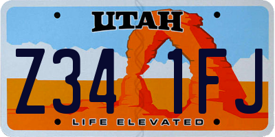 UT license plate Z341FJ