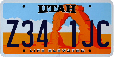UT license plate Z341JC
