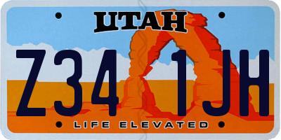 UT license plate Z341JH