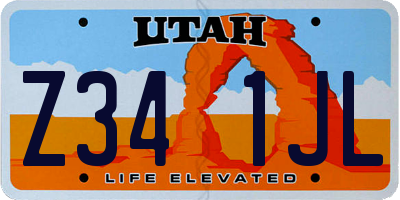 UT license plate Z341JL