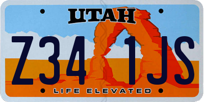 UT license plate Z341JS