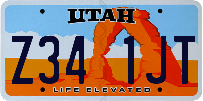 UT license plate Z341JT