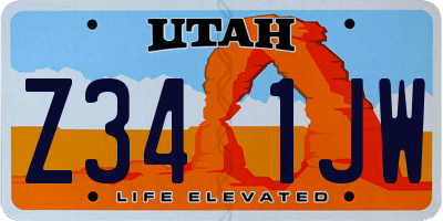 UT license plate Z341JW