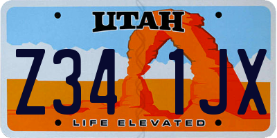 UT license plate Z341JX