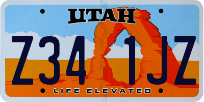 UT license plate Z341JZ