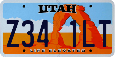 UT license plate Z341LT