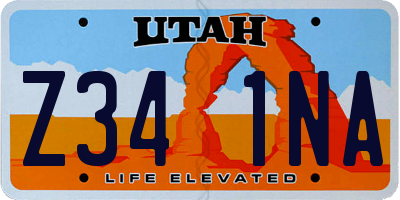 UT license plate Z341NA