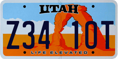 UT license plate Z341OT