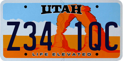 UT license plate Z341QC