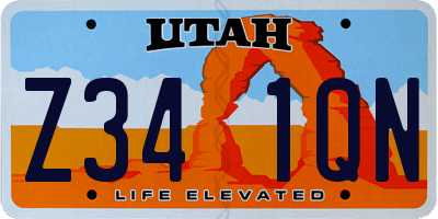 UT license plate Z341QN