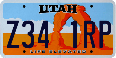 UT license plate Z341RP