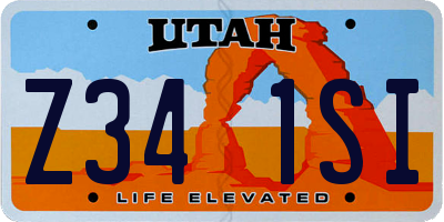 UT license plate Z341SI