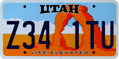 UT license plate Z341TU