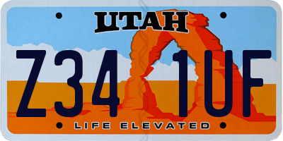 UT license plate Z341UF