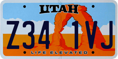 UT license plate Z341VJ