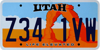 UT license plate Z341VW