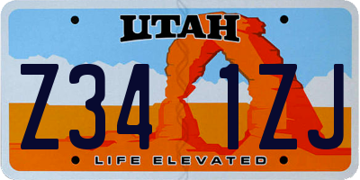 UT license plate Z341ZJ