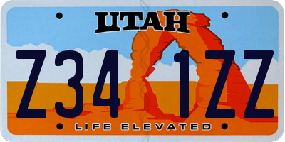 UT license plate Z341ZZ