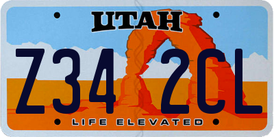 UT license plate Z342CL