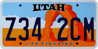 UT license plate Z342CM