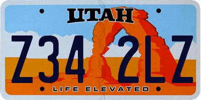 UT license plate Z342LZ